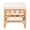 Bali & Pari Ibiza Modern bohemian Natural Brown Rattan Footstool 239-13580-ZORO - alternate 3